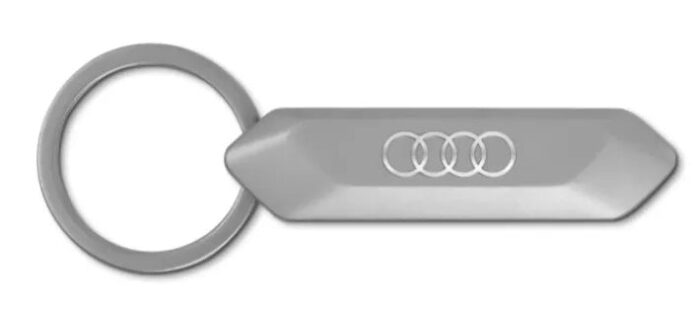 Audi Rozsdamentes Acél Kulcstartó - Ezüst