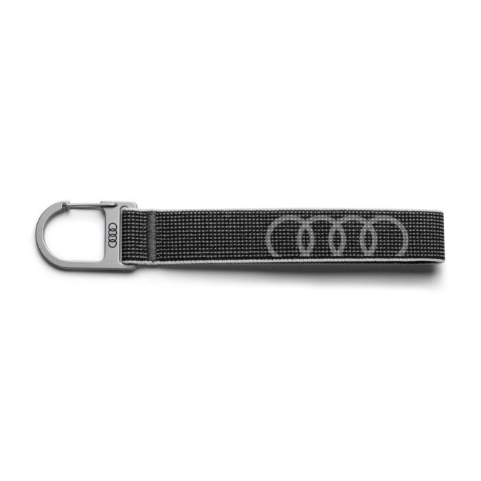 Audi logóval ellátott prémium kulcstartó – Szürke
