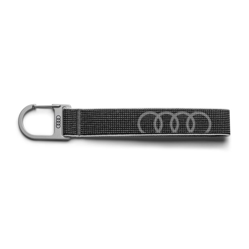 Audi logóval ellátott prémium kulcstartó – Szürke