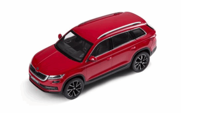 Škoda Kodiaq 1:43 Modellautó - Bársonyvörös