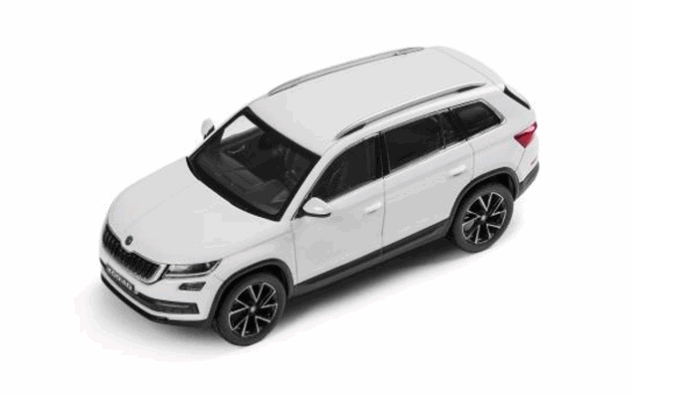 Škoda Kodiaq 1:43 Holdfehér Modellautó