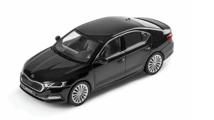 i-SCALE Skoda Octavia IV A8 1:43 Fekete Magic modellautó