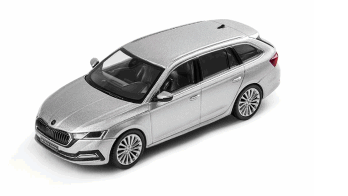 Skoda Octavia IV A8 Combi 1:43 Ezüst Briliáns Modellautó