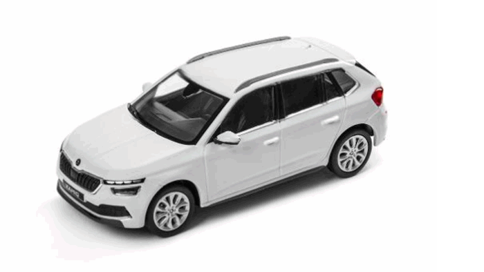 i-SCALE Skoda Kamiq 1:43 Fehér Moon Modellautó