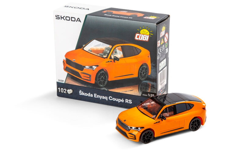 Škoda Enyaq Coupé RS modellautó - Narancssárga, 1:35 méretarány - Image 4