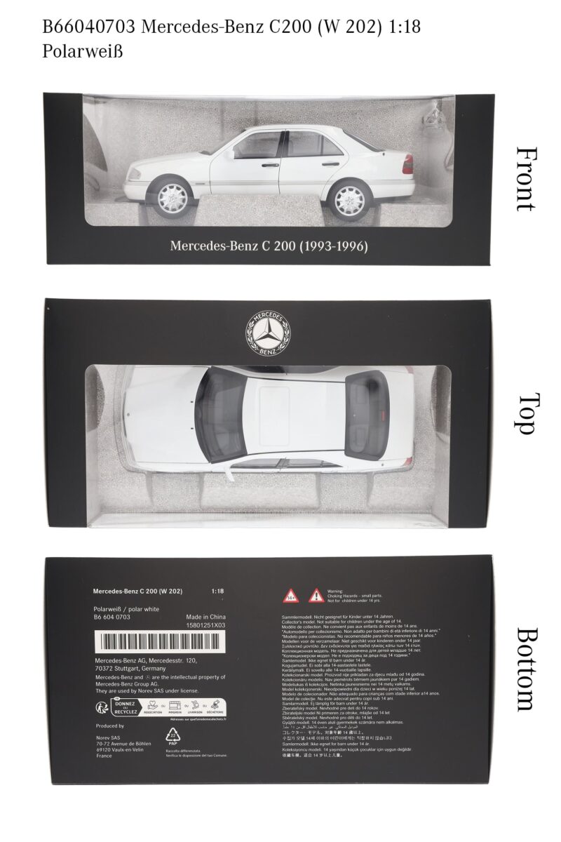 Mercedes C 200 Limousine W202 Modellautó 1:18 - Image 5