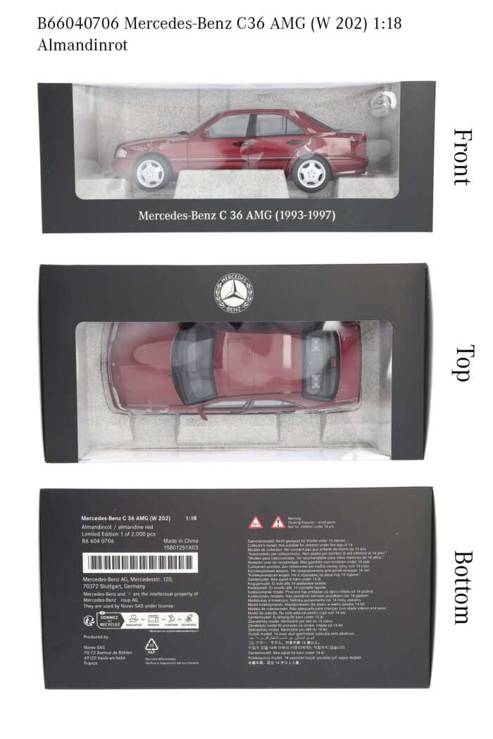 Mercedes C 36 AMG Limitált Kiadású Modellautó