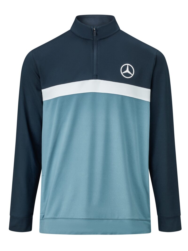 Mercedes férfi golf pulóver colorblock dizájnnal