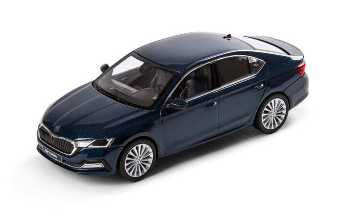 Skoda Octavia IV A8 1:43 Lávakék Modellautó