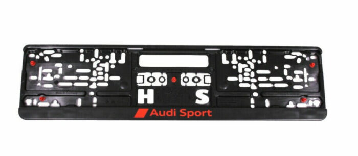 Audi Sport prémium rendszámtartó – fekete