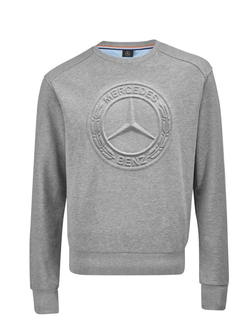 Mercedes Unisex Szürke Melange Pulóver - Image 3