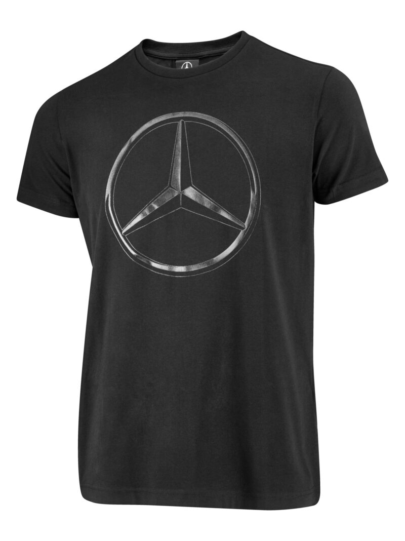 Mercedes Férfi Fekete Slim Fit Póló - Image 2