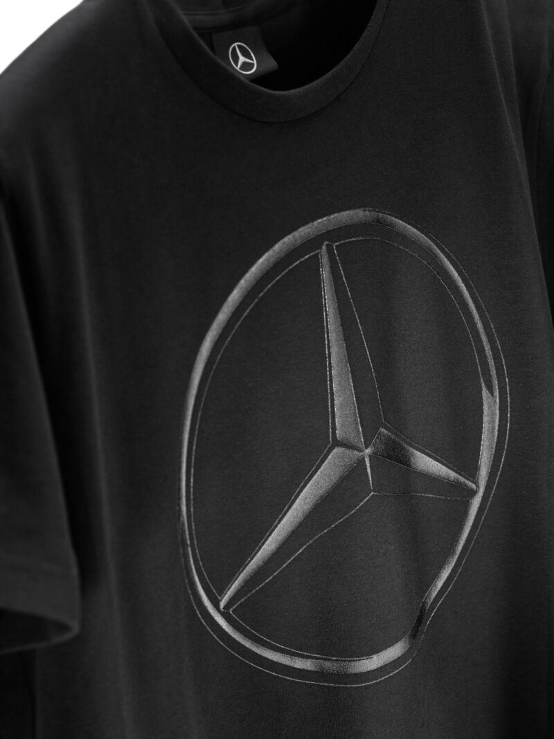 Mercedes Férfi Fekete Slim Fit Póló